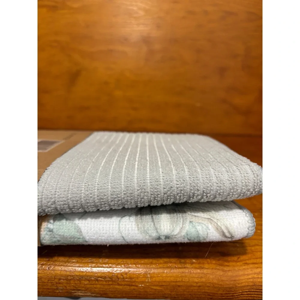 Market Finds 2 Pack Pumpkin Dish Drying Mats Reversible Fall Harvest Grey AK727